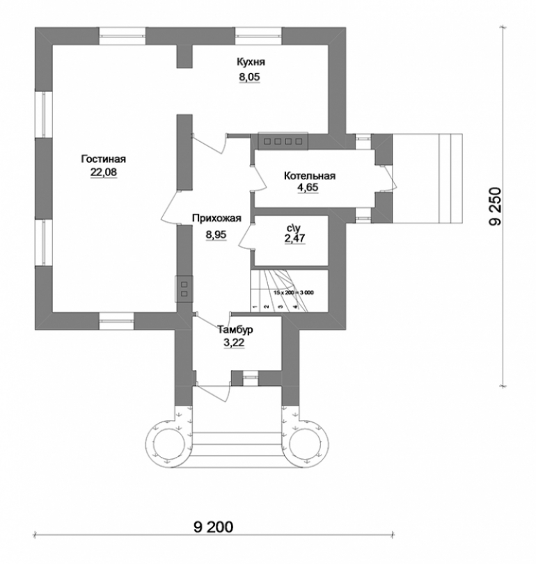 План двухэтажного дома под строительство