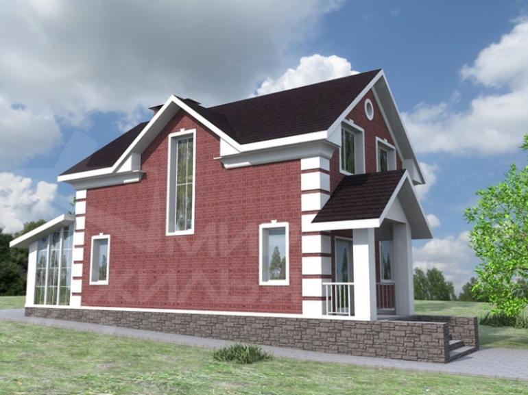 Проект двухэтажного дома №135-130