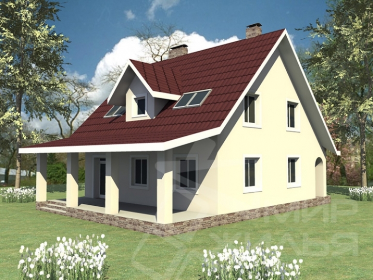 Проект двухэтажного дома из керамического блока №176-180