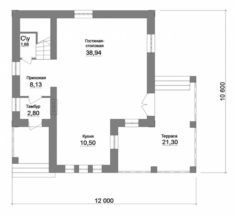 План двухэтажного дома