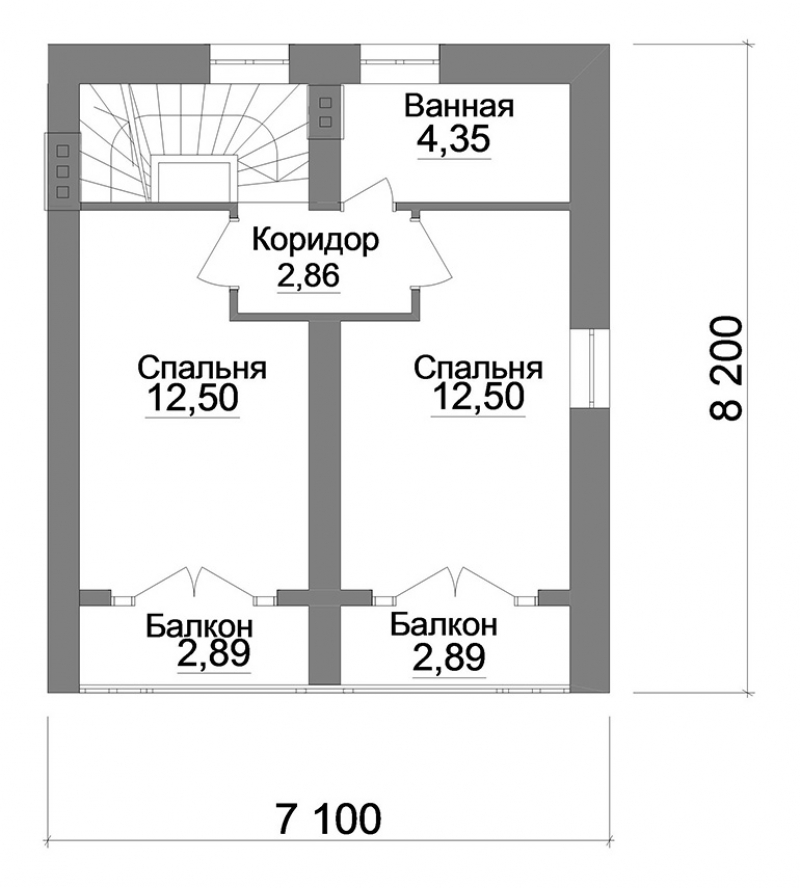 Проект дома 8х10 с отличной планировкой двухэтажный