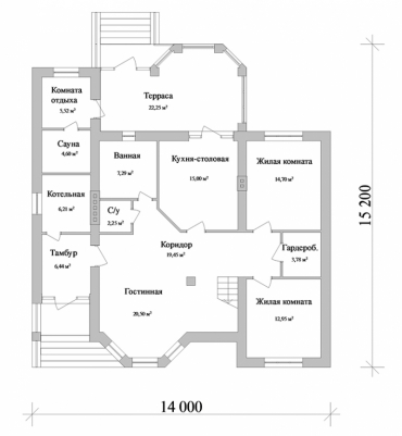 План двухэтажного дома под ключ 