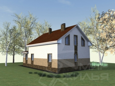 Проект двухэтажного дома №261-200