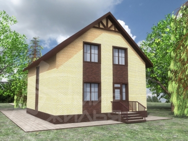 Проект двухэтажного дома из кирпича №150-128