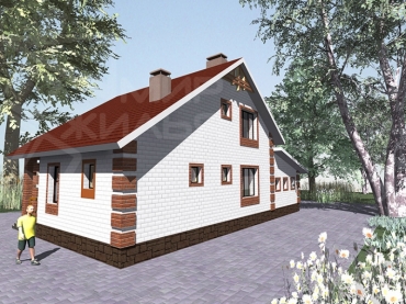 Проект дома с гаражом №165-145