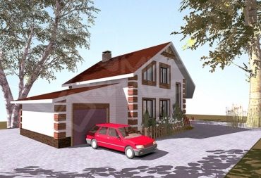 Проект дома с гаражом №165-145
