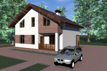 Проект двухэтажного дома под строительство №319-200